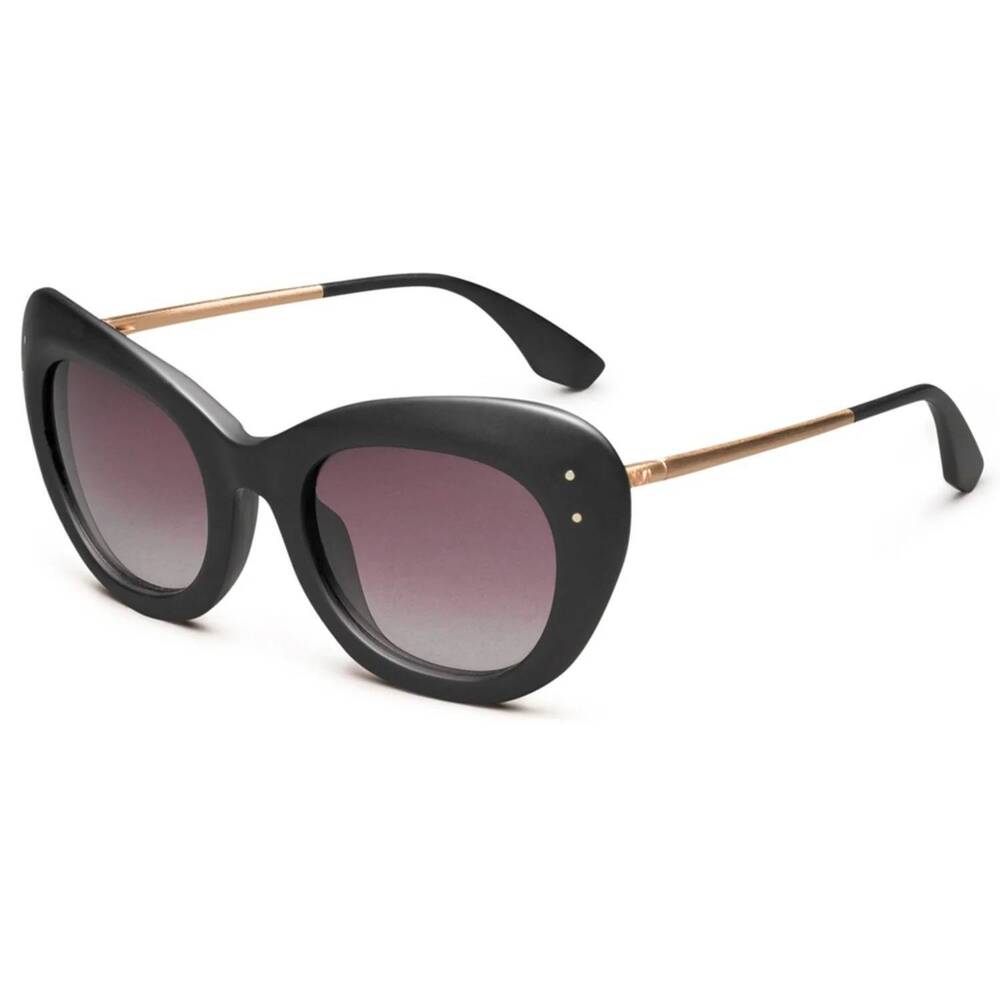 NEW IVI VISION women's faye sunglasses in matte black - rose gold